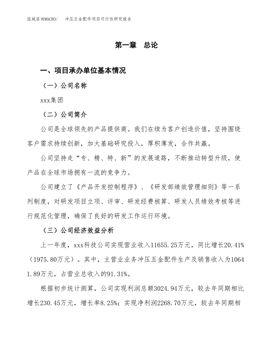 冲压五金配件项目可行性研究报告（总投资10000万元）_第3页