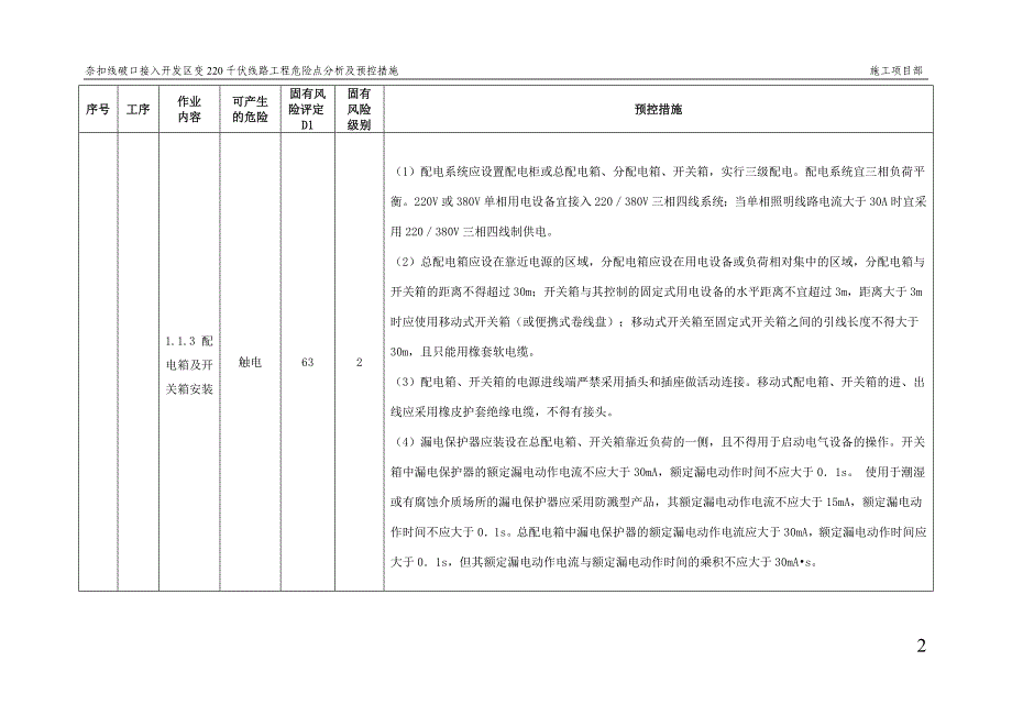 工程施工安全风险识别、评估及控制办法(三级以下).._第2页