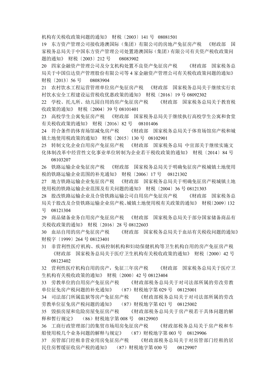 房产税土地使用税减免政策依据及代码_第2页