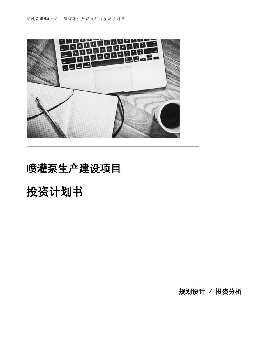 （模板）喷灌泵生产建设项目投资计划书_第1页