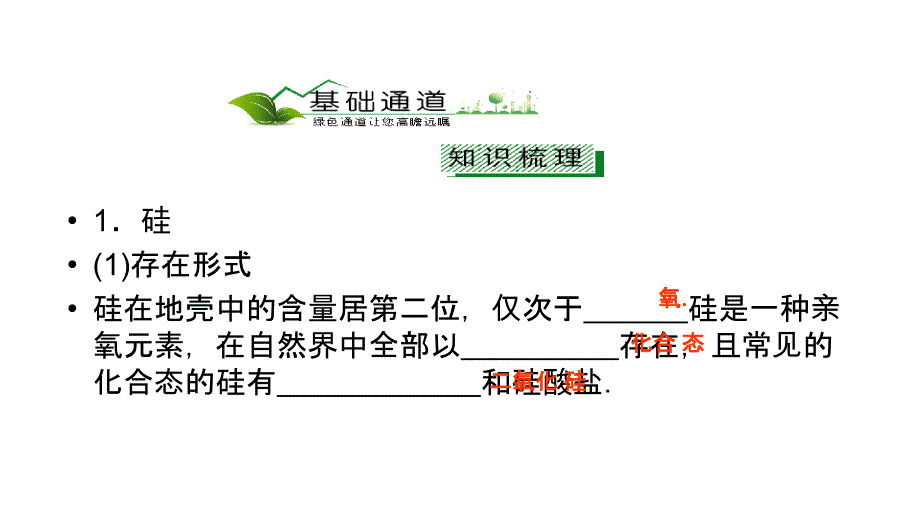 2011年高三高考化学一节无机非金属材料的主角—硅演示文稿_第3页