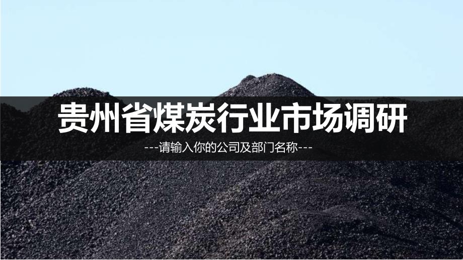 贵州省煤炭调研报告_第1页