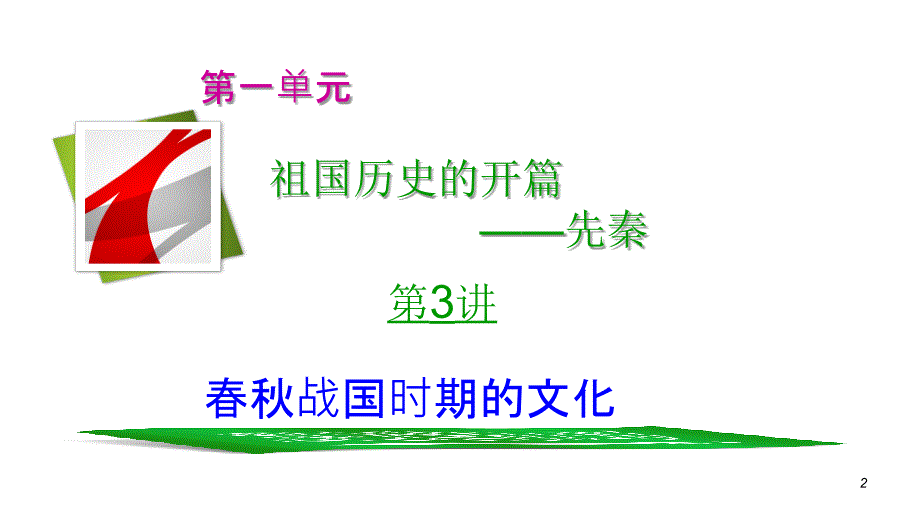 2012届高三高考历史总复习13讲春秋战国时期的文化精品演示文稿_第2页