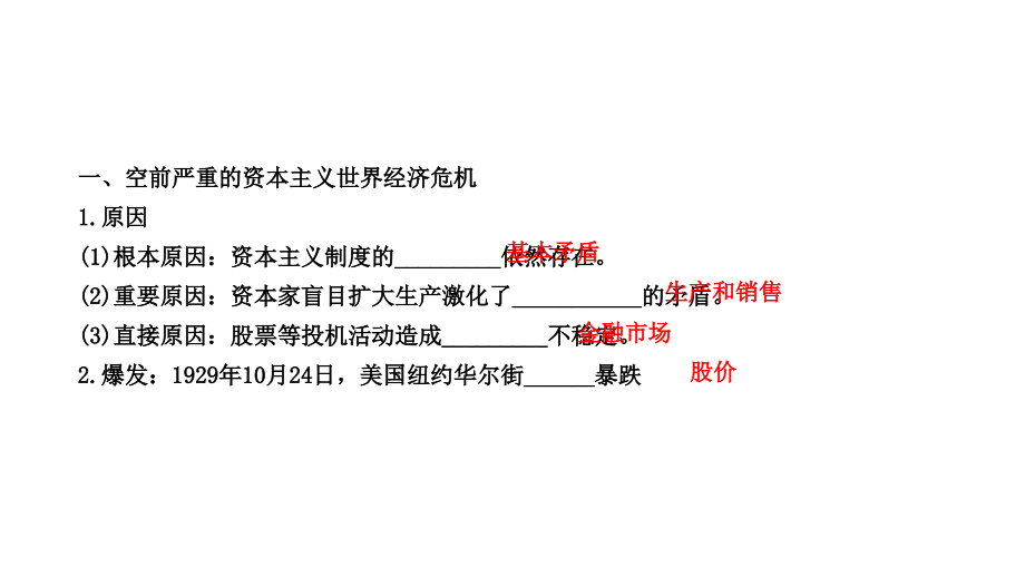 2013届高三高考历史人教版一轮复习教程140世界资本主义经济政策的课件_第4页