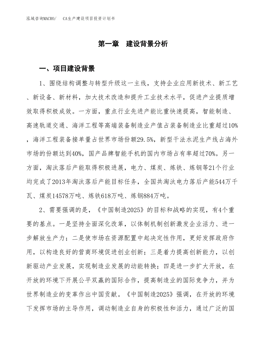 （模板）CA生产建设项目投资计划书_第4页