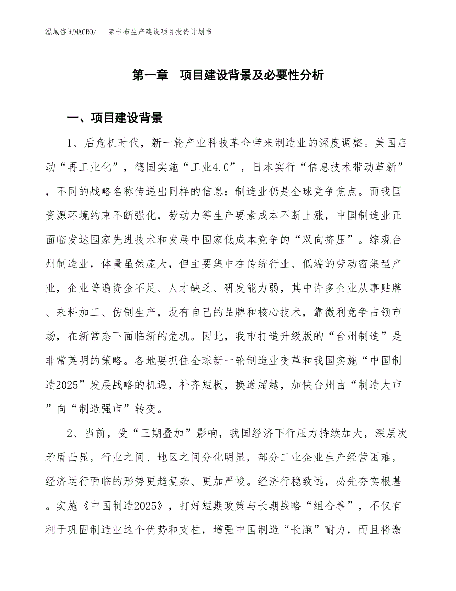 （模板）莱卡布生产建设项目投资计划书_第3页