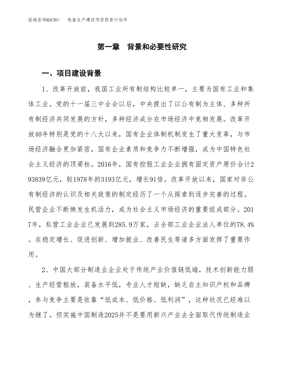 （模板）枪套生产建设项目投资计划书_第3页