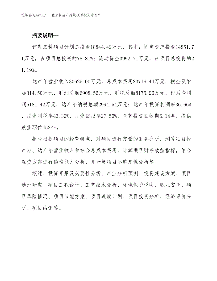 （实用模版）鞋底料生产建设项目投资计划书_第2页