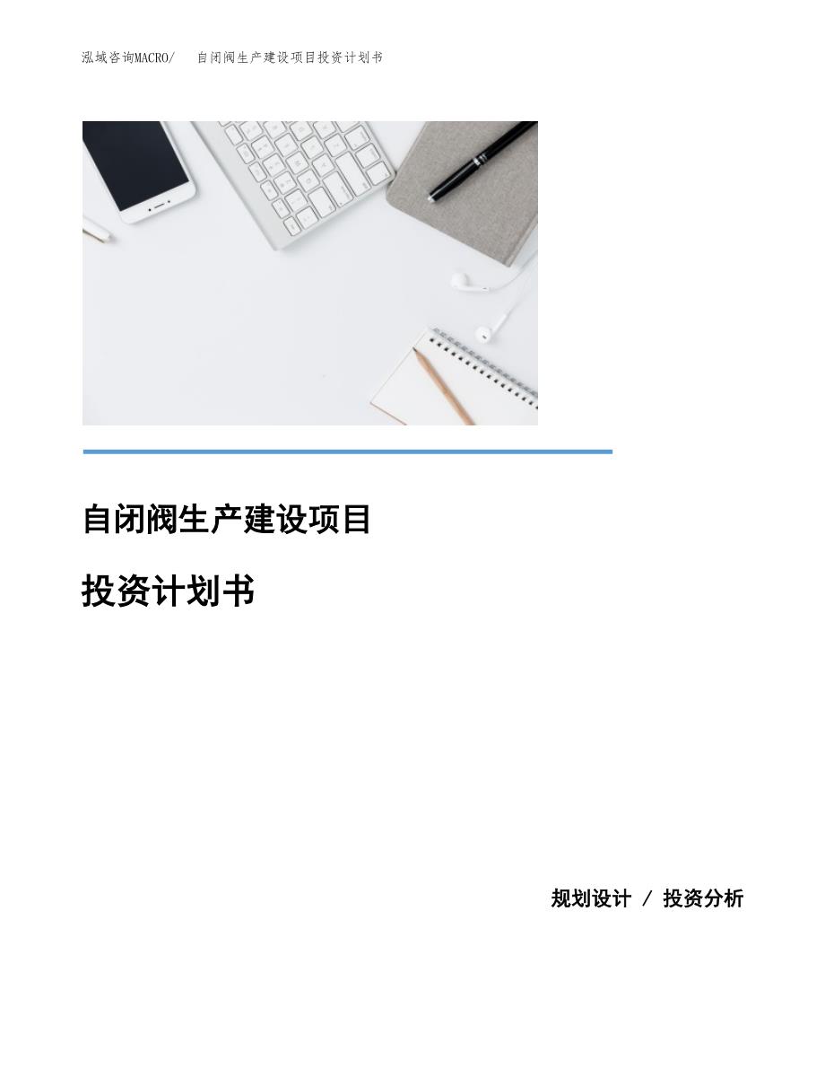 （模板）自闭阀生产建设项目投资计划书_第1页