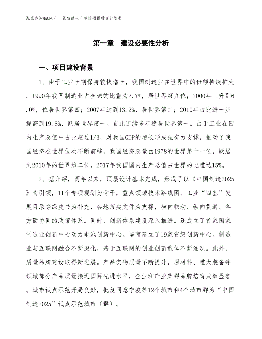 （模板）氮酸纳生产建设项目投资计划书_第4页