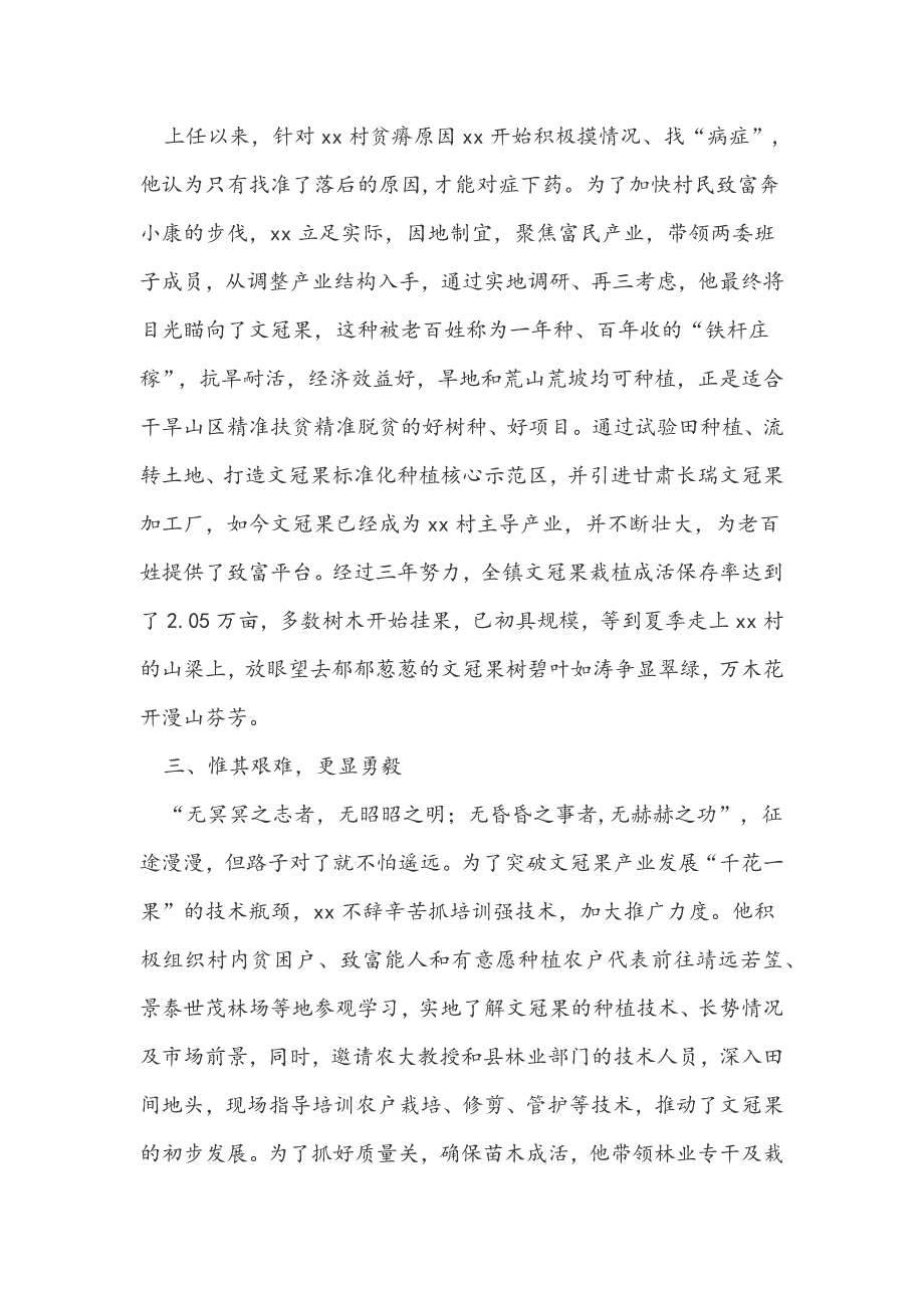 优秀村党支部书记先进典型事迹材料（多篇）_第2页