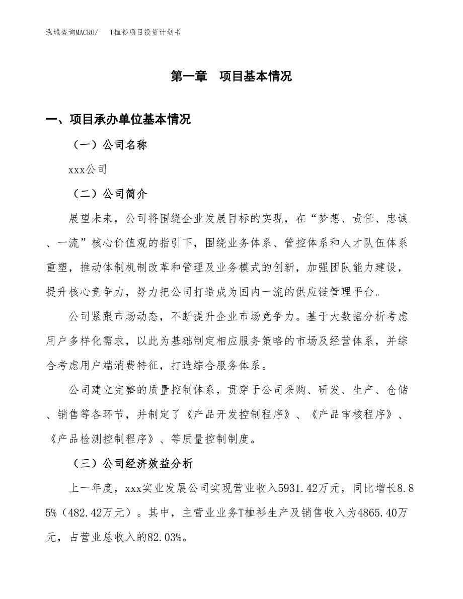 （申请模板）T桖衫项目投资计划书_第3页