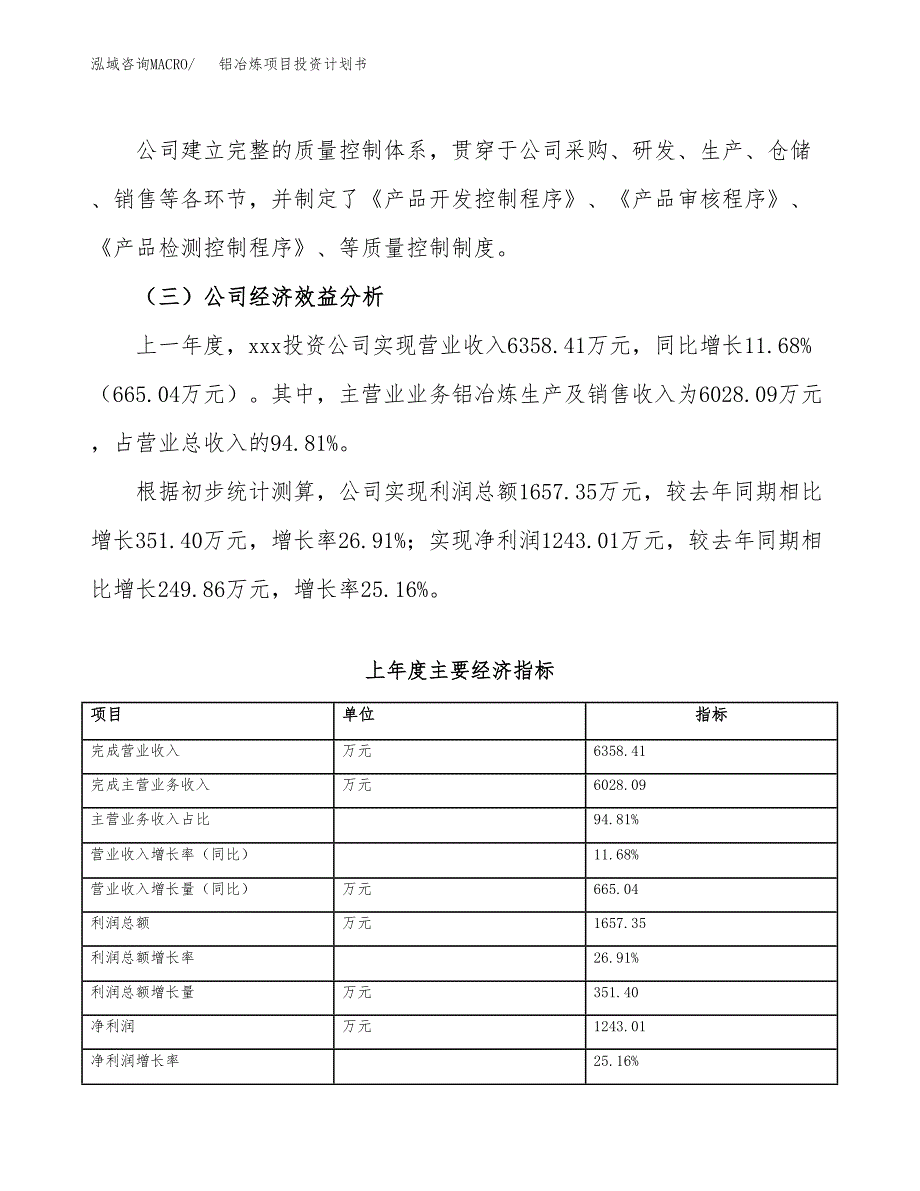 （申请模板）铝冶炼项目投资计划书_第4页