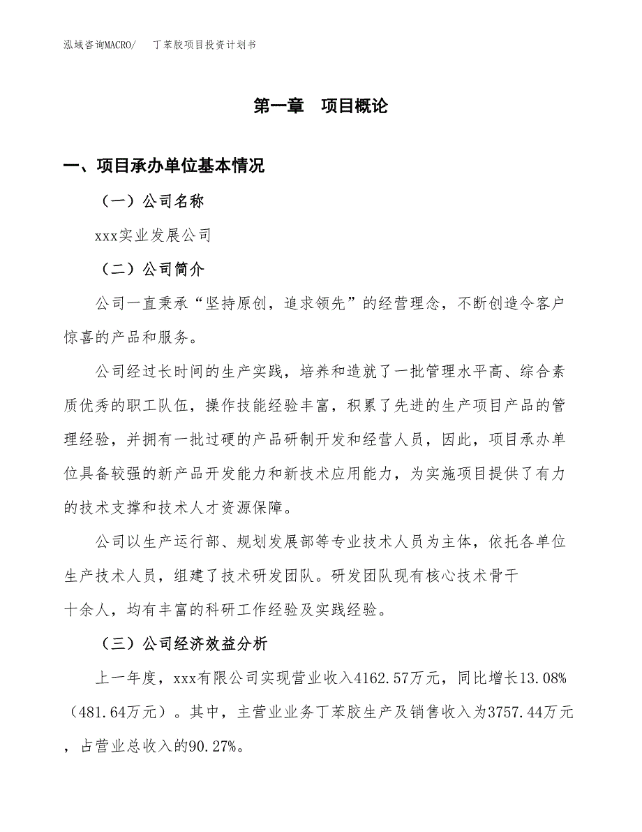 （申请模板）丁苯胶项目投资计划书_第3页