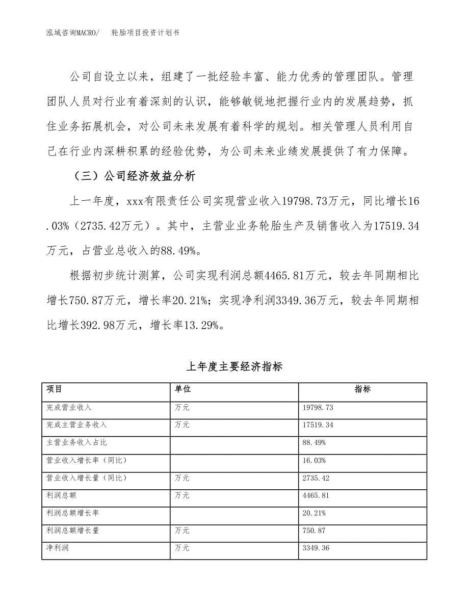 （申请模板）轮胎项目投资计划书_第4页