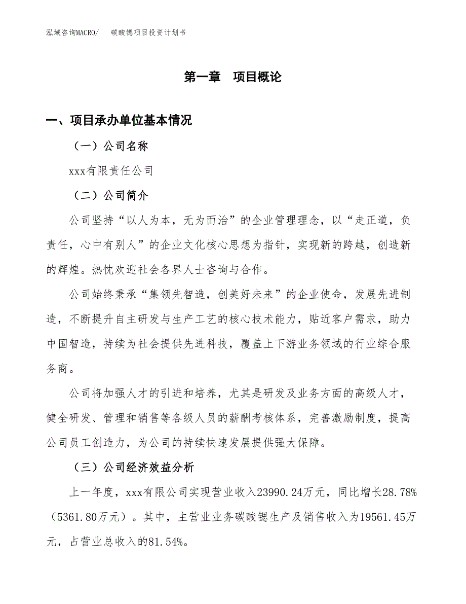 （申请模板）碳酸锶项目投资计划书_第2页