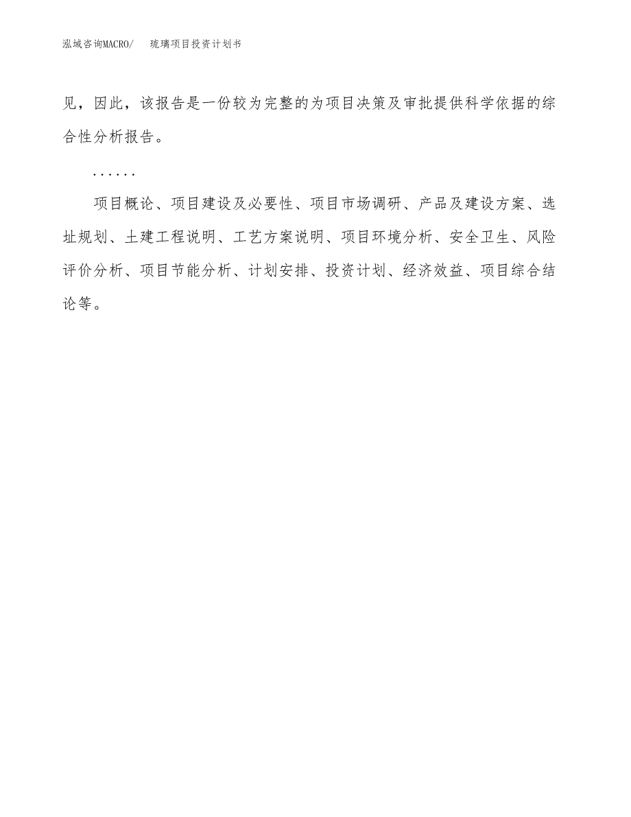 （申请模板）琉璃项目投资计划书_第2页