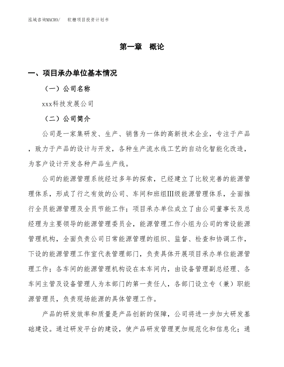 （申请模板）软糖项目投资计划书_第2页