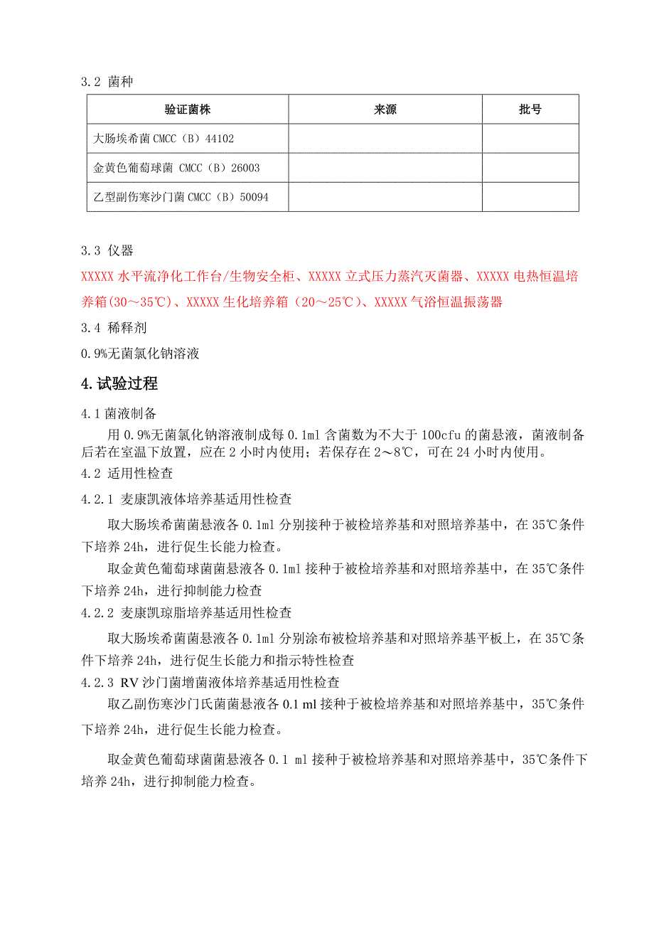 控制菌检查用培养基适用性验证方案_第2页