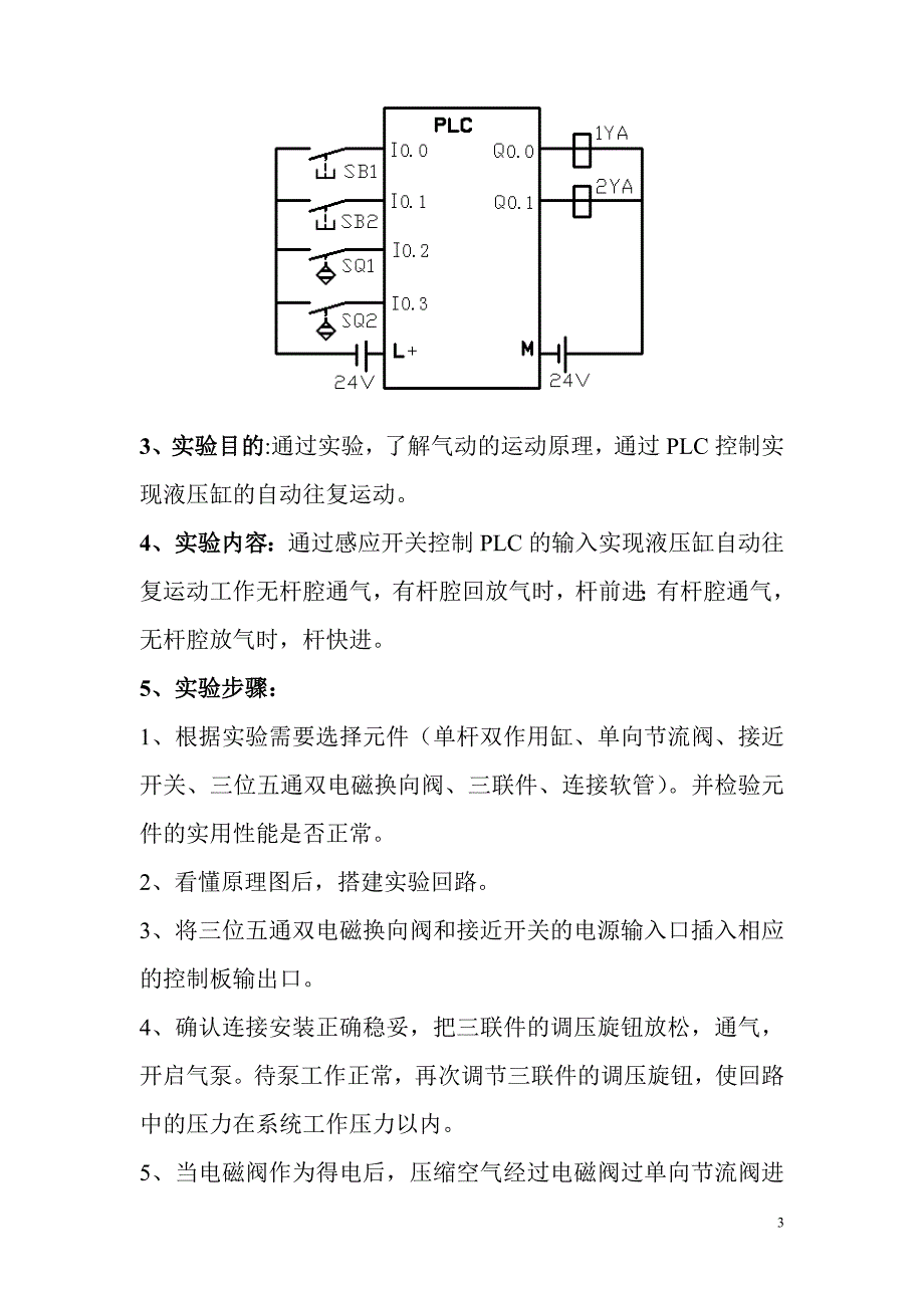 plc与液压实验报告_第3页