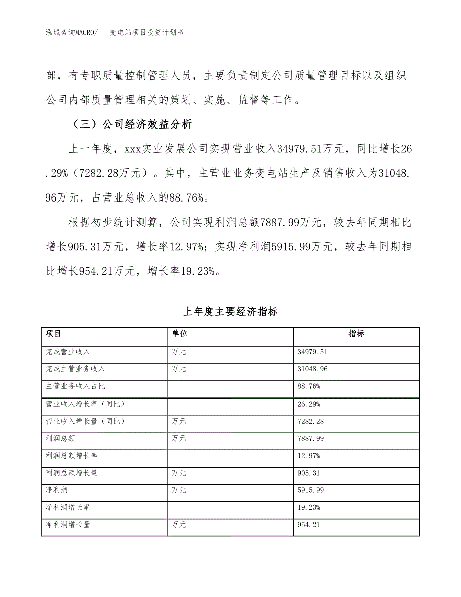 （申请模板）变电站项目投资计划书_第4页