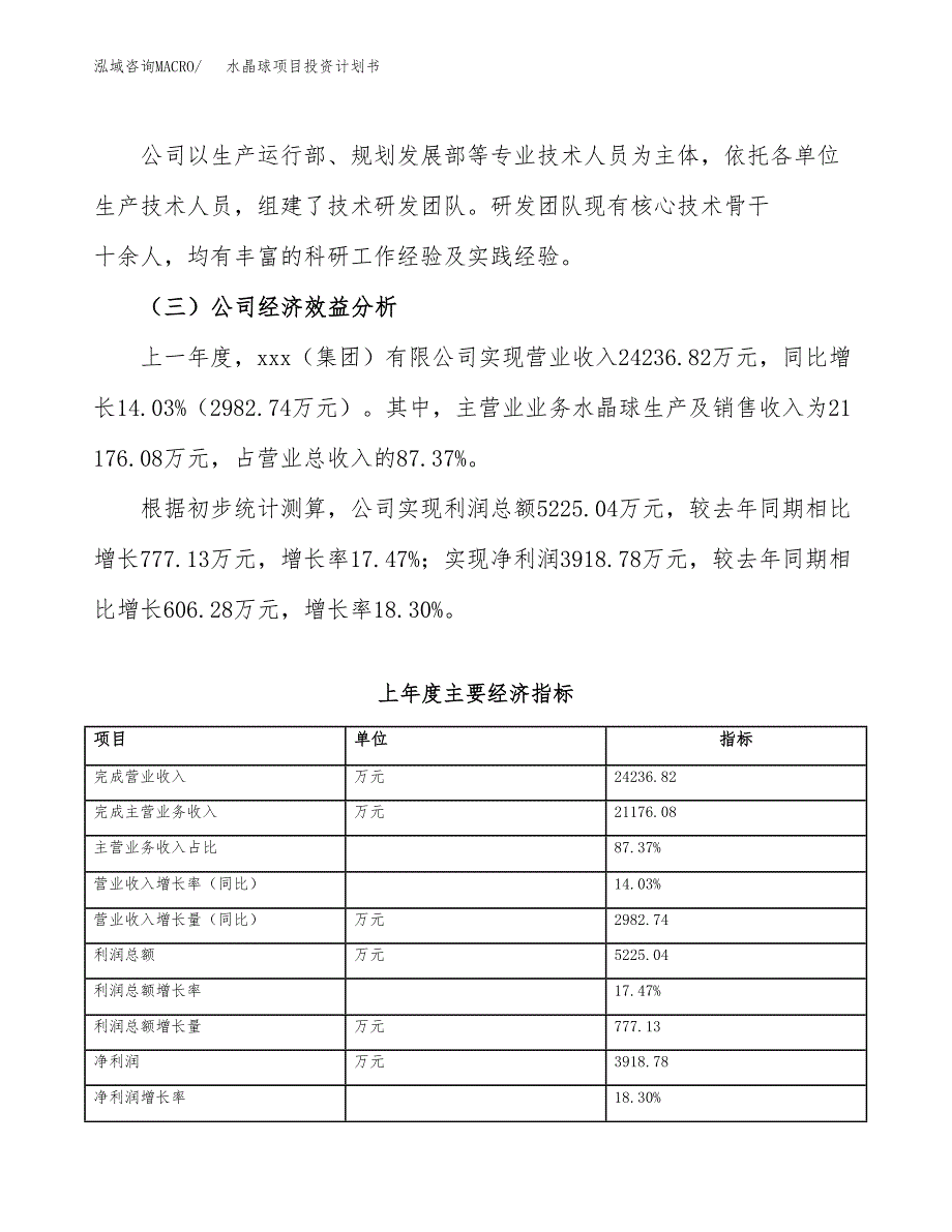 （项目申请模板）水晶球项目投资计划书_第4页