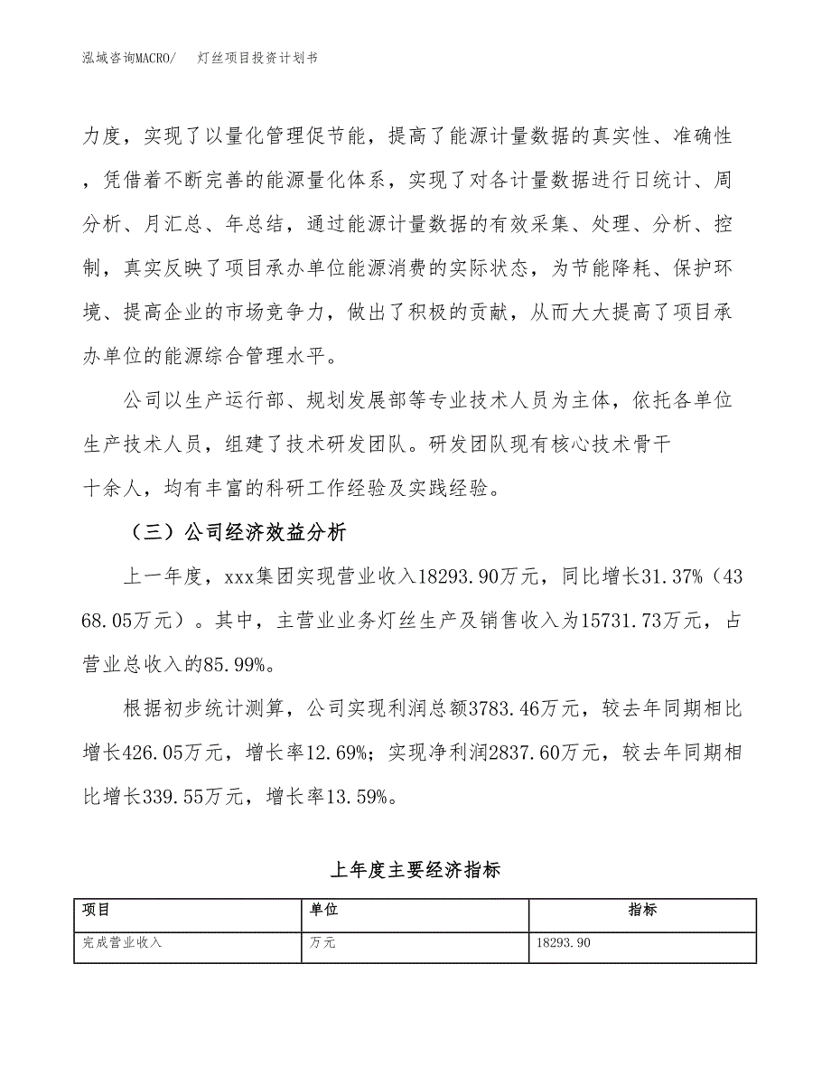 （申请模板）灯丝项目投资计划书_第4页