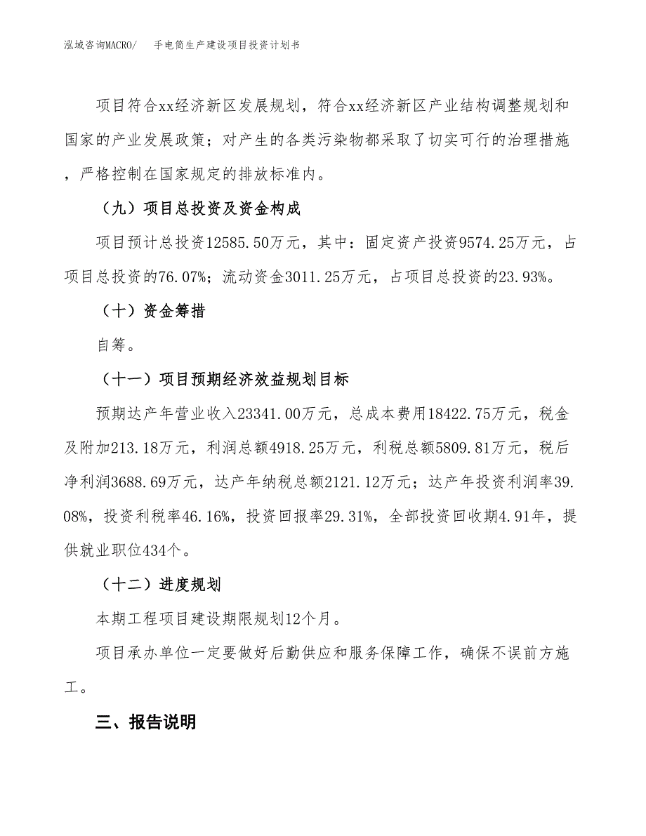 （参考版）手电筒生产建设项目投资计划书_第4页