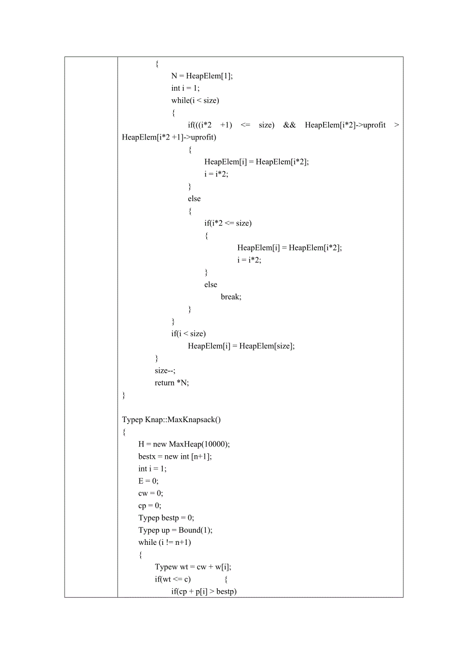 优先队列式分支限界法求解0-1背包问题.doc_第4页