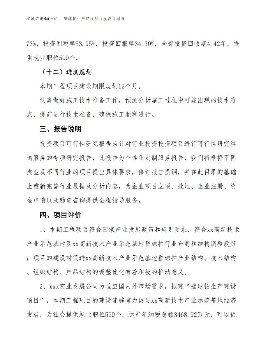 （参考版）壁球拍生产建设项目投资计划书_第4页