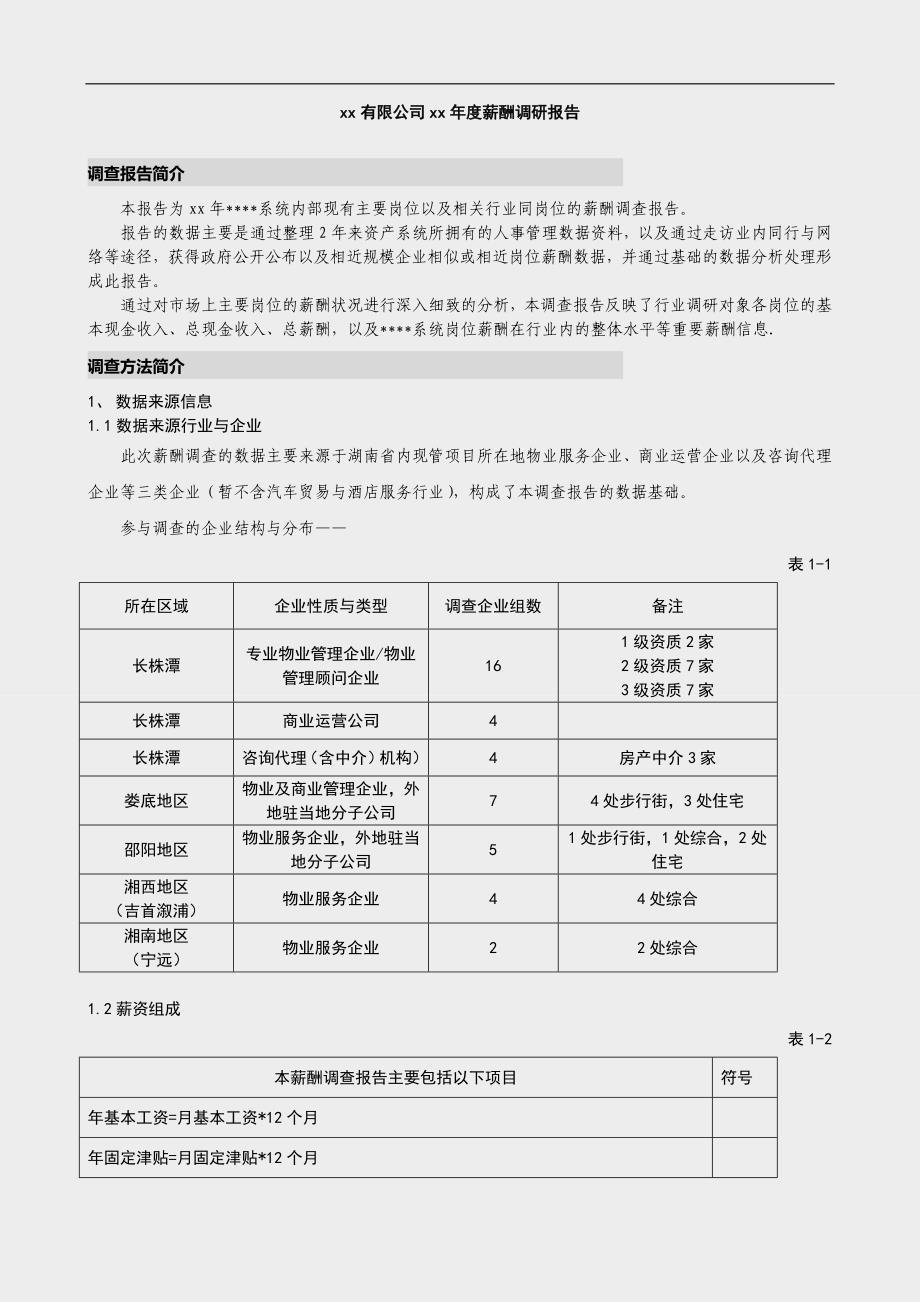 大型企业年度薪酬调查报告_第1页