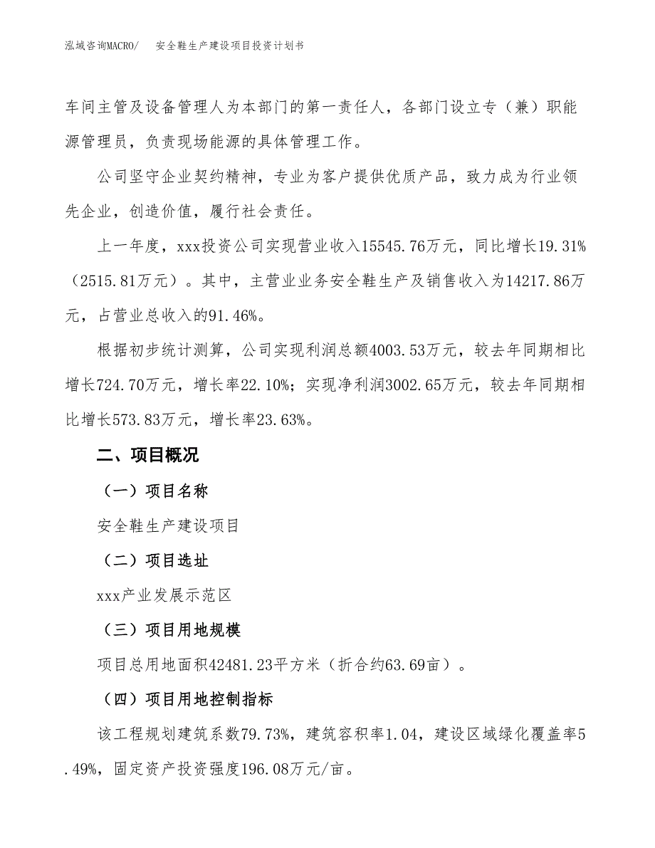 （参考版）安全鞋生产建设项目投资计划书_第2页