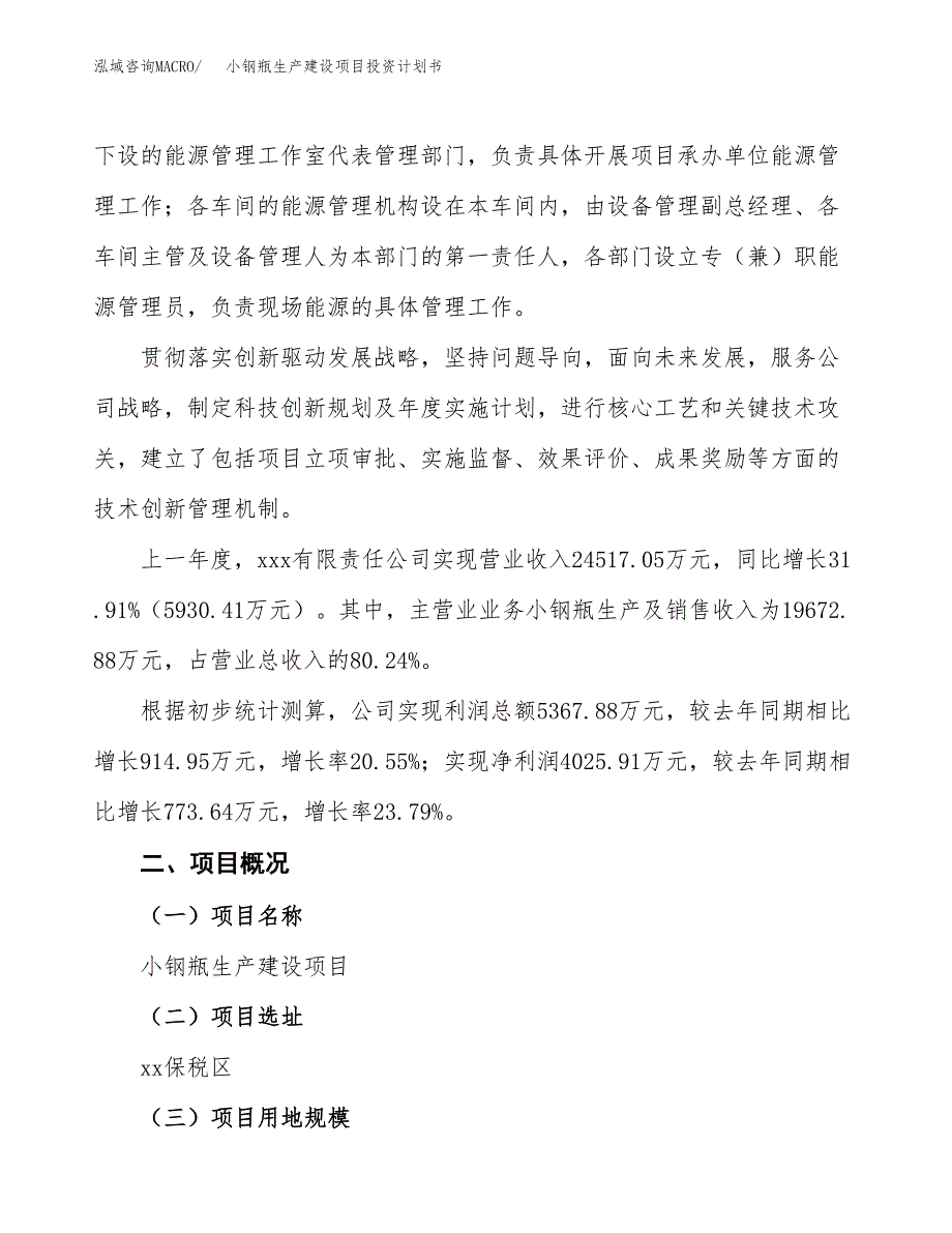 （参考版）小钢瓶生产建设项目投资计划书_第2页