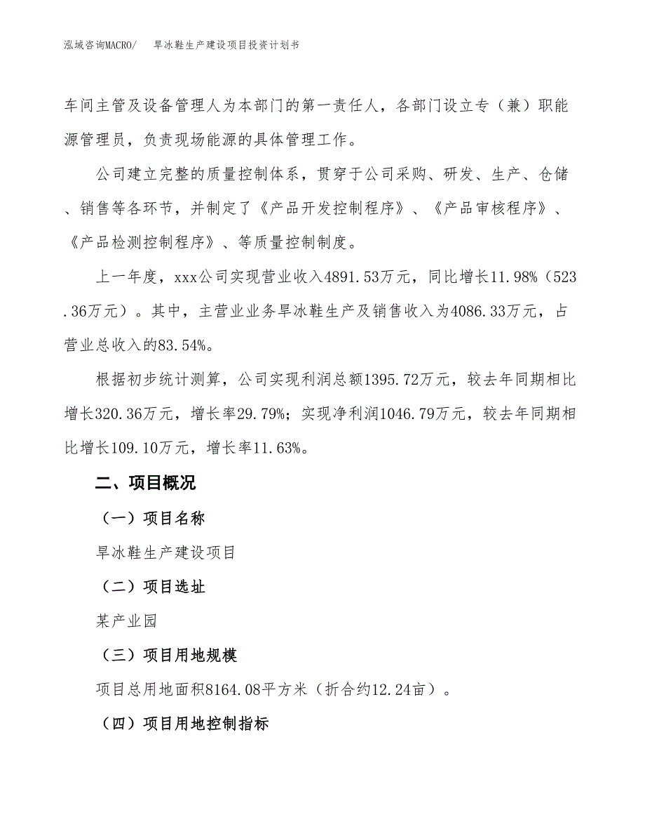 （参考版）旱冰鞋生产建设项目投资计划书_第2页