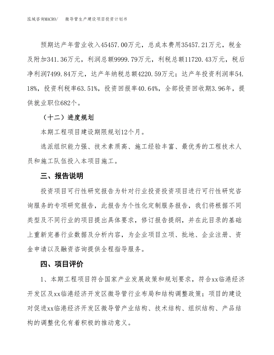 （参考版）微导管生产建设项目投资计划书_第4页