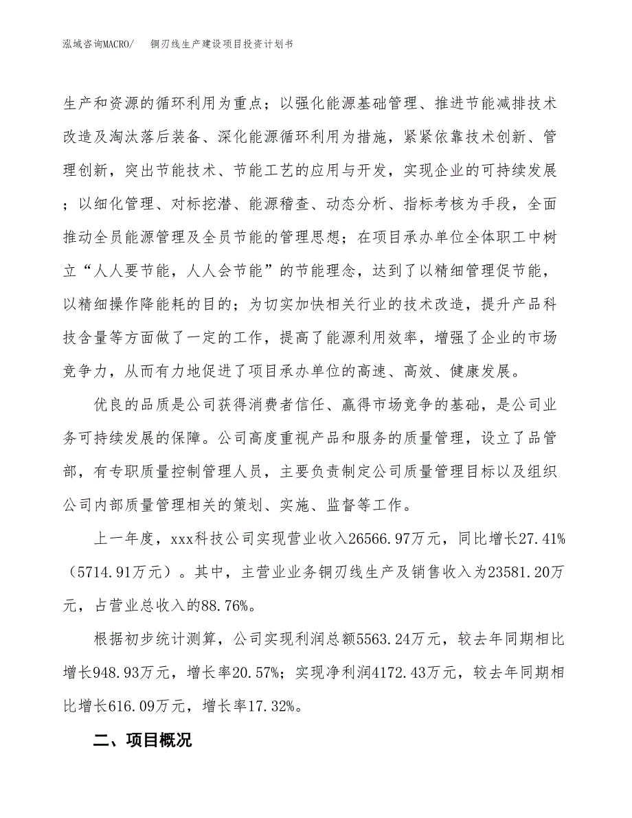 （参考版）铜刃线生产建设项目投资计划书_第2页