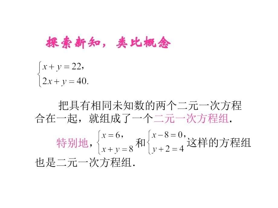 人教版七年级下册数学- 二元一次方程组_第5页