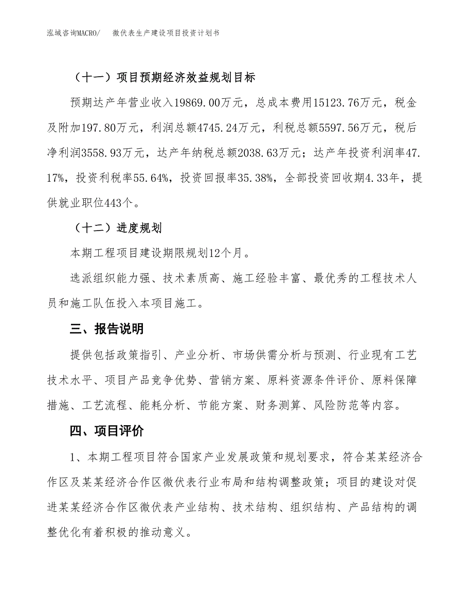 （参考版）微伏表生产建设项目投资计划书_第4页