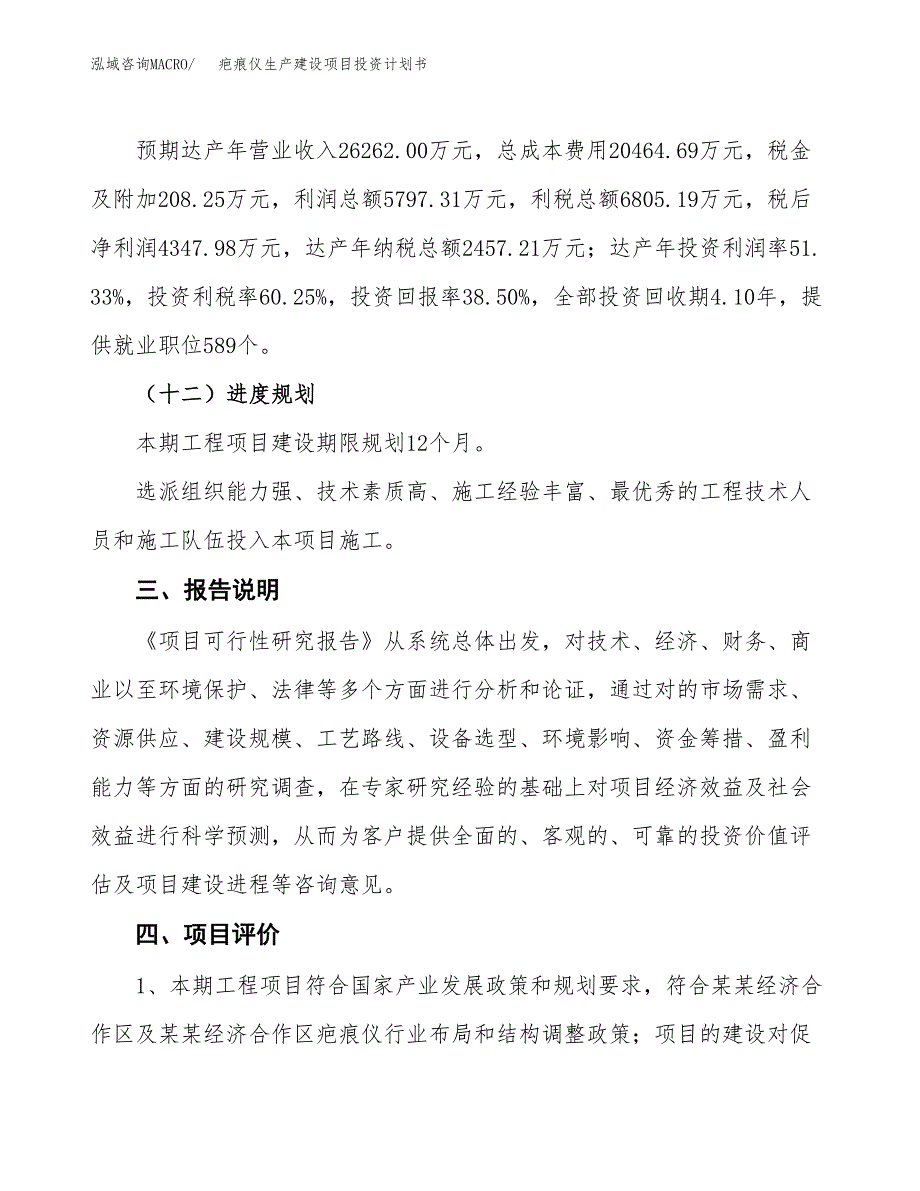 （参考版）疤痕仪生产建设项目投资计划书_第4页