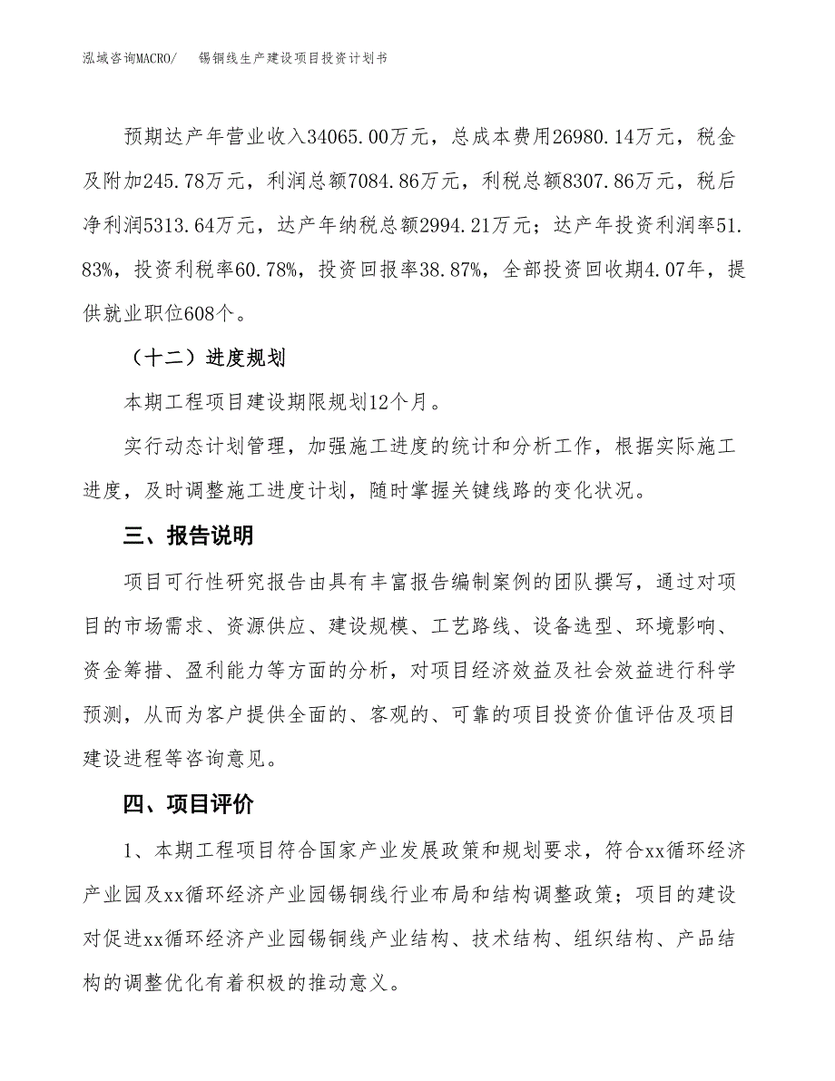 （参考版）锡铜线生产建设项目投资计划书_第4页