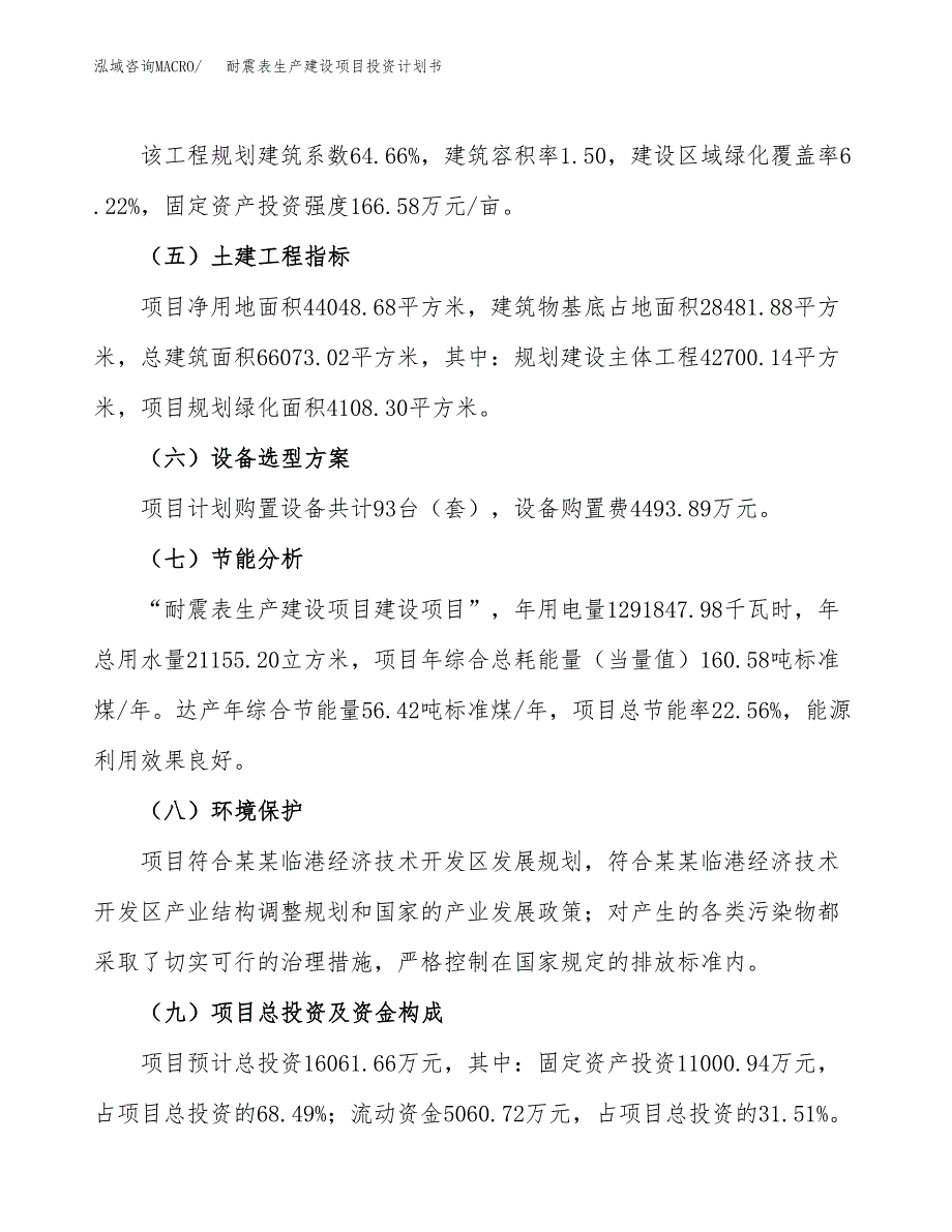 （参考版）耐震表生产建设项目投资计划书_第3页