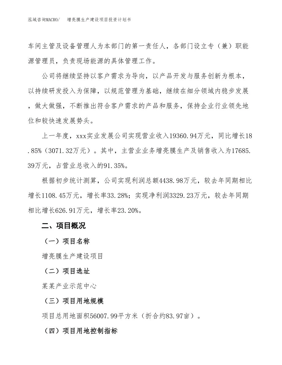 （参考版）增亮膜生产建设项目投资计划书_第2页