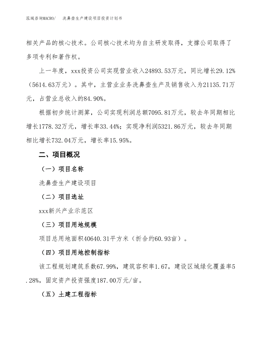 （参考版）洗鼻壶生产建设项目投资计划书_第2页