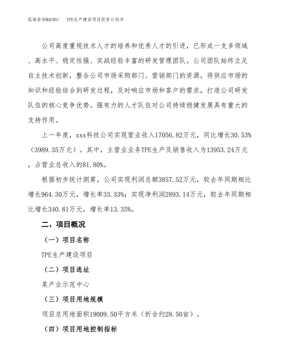 （参考版）TPE生产建设项目投资计划书_第2页