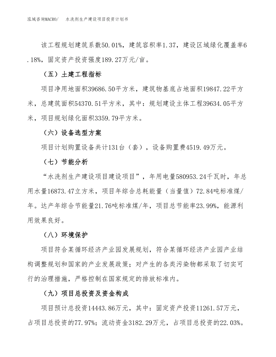 （参考版）水洗剂生产建设项目投资计划书_第3页