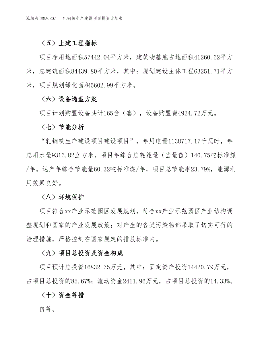 （参考版）轧钢铁生产建设项目投资计划书_第3页