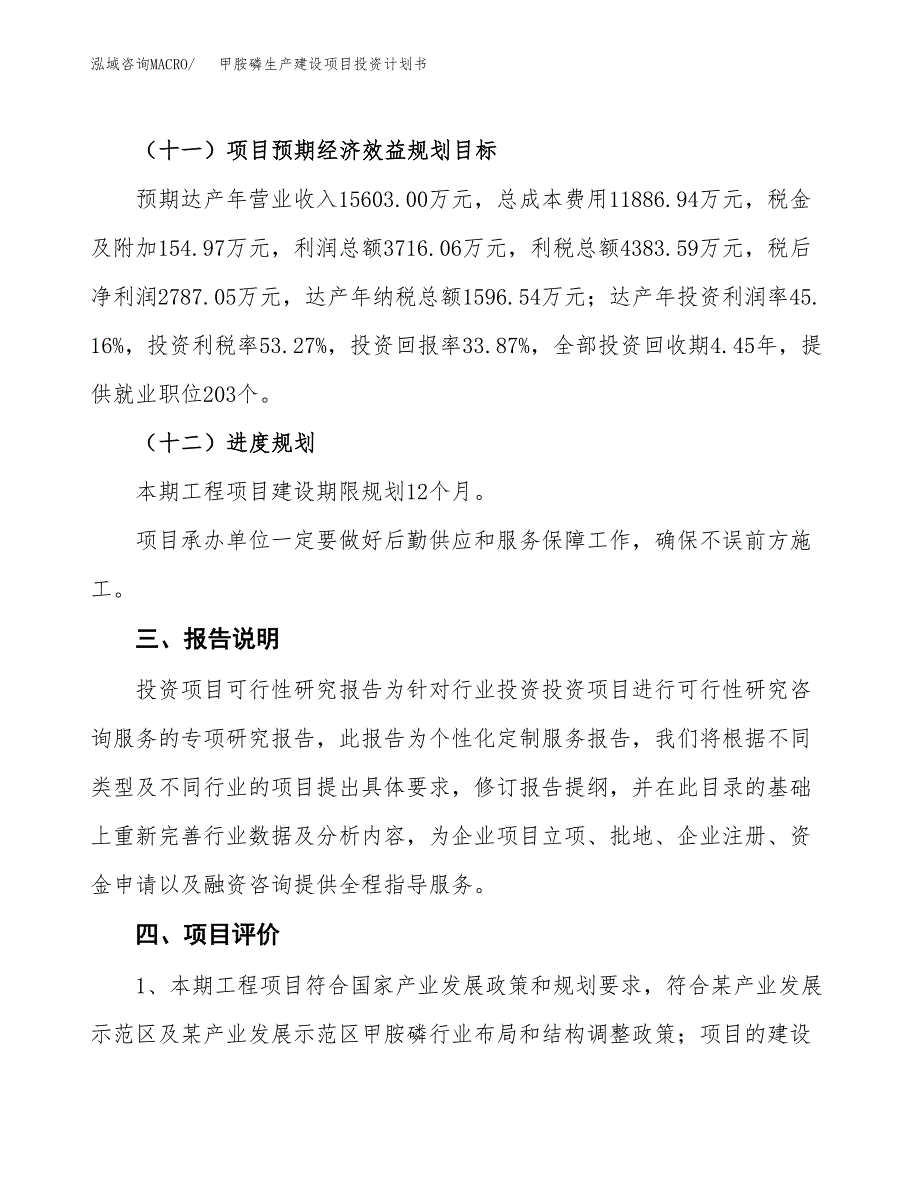 （参考版）甲胺磷生产建设项目投资计划书_第4页