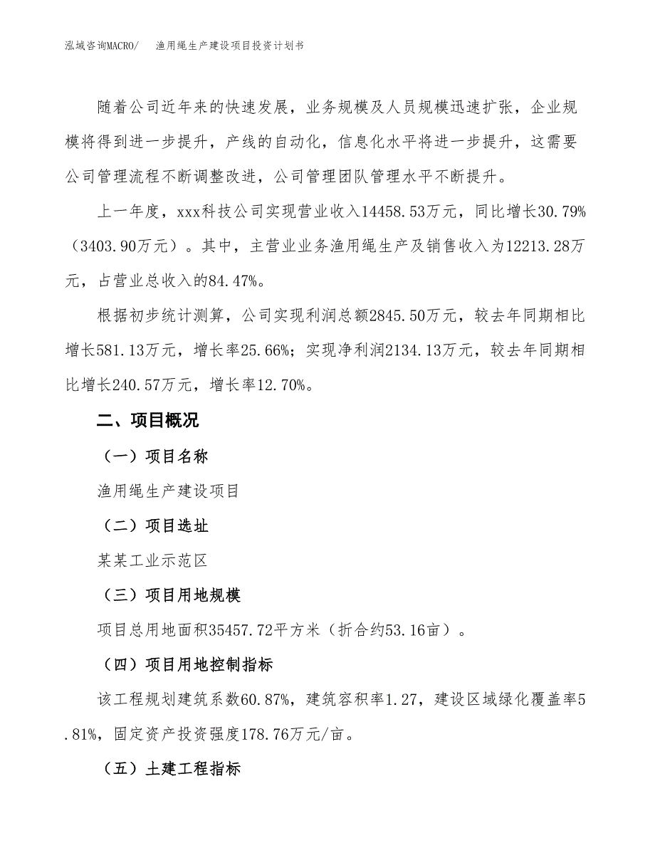 （参考版）渔用绳生产建设项目投资计划书_第2页