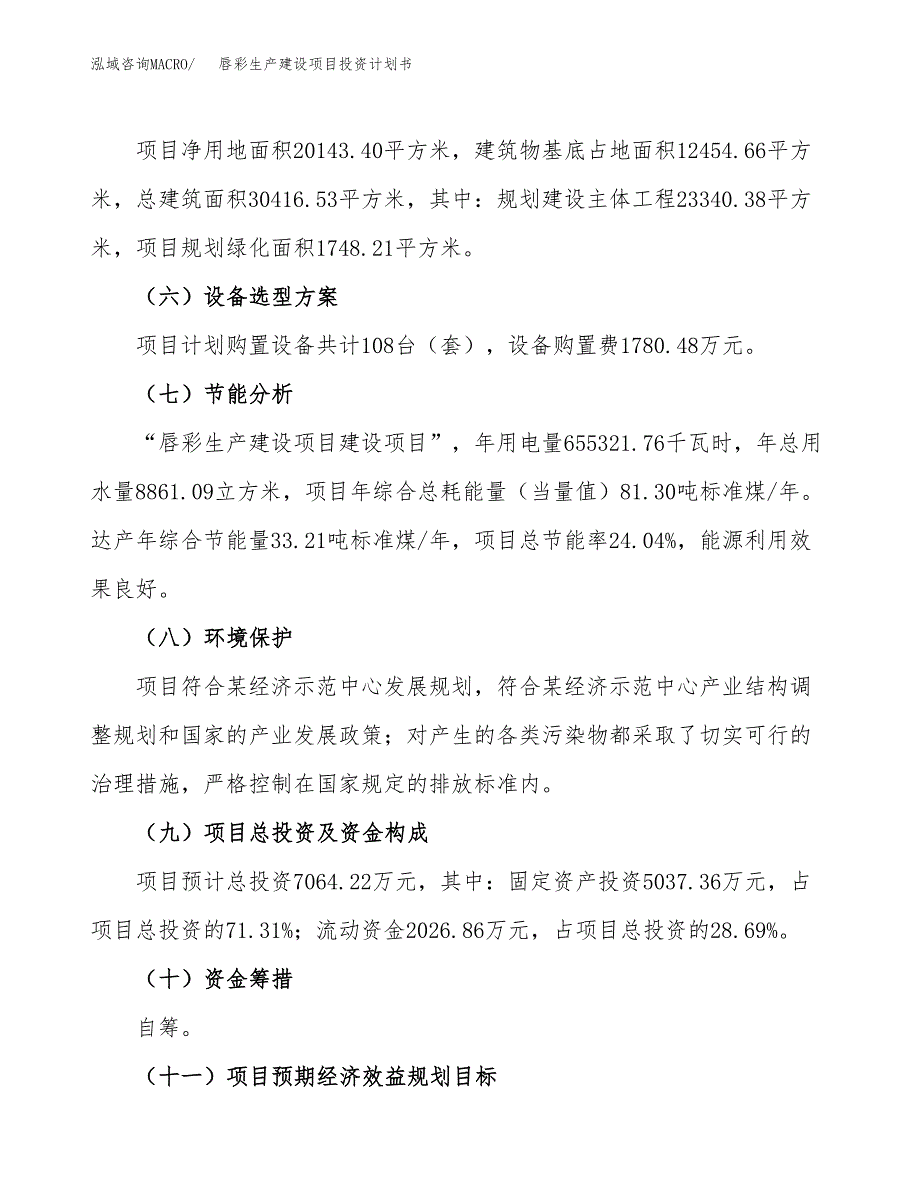 （参考版）唇彩生产建设项目投资计划书_第3页