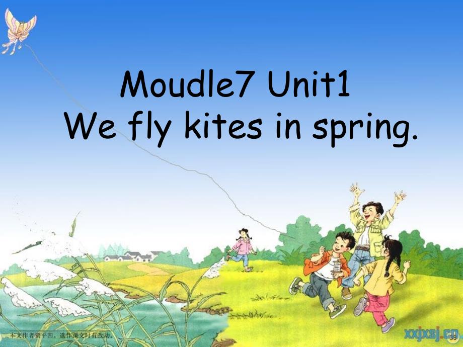 外研社三年级起点三年级下册M7U1We fly kites in spring.课件_第1页